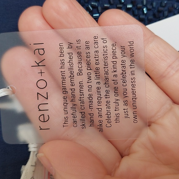 New Renzo + kai botton up beaded silk  tank - Picture 10 of 14